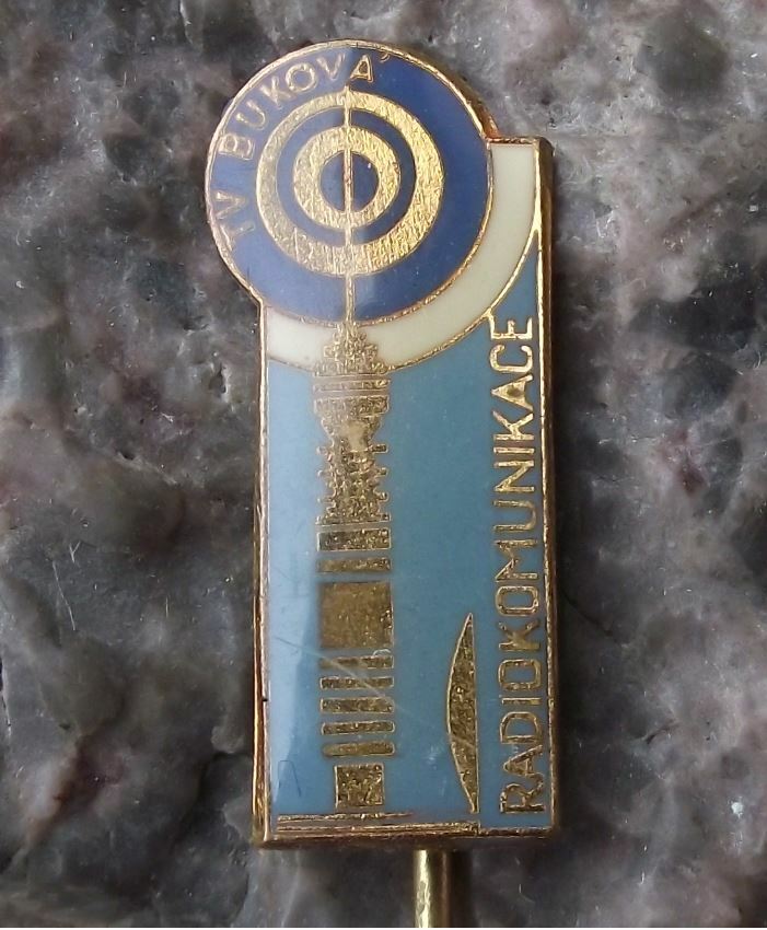 Vintage Bukova Hora Tallest TV Tower Czechoslovakia Radio Mast Pin Badge - Badgecrazy