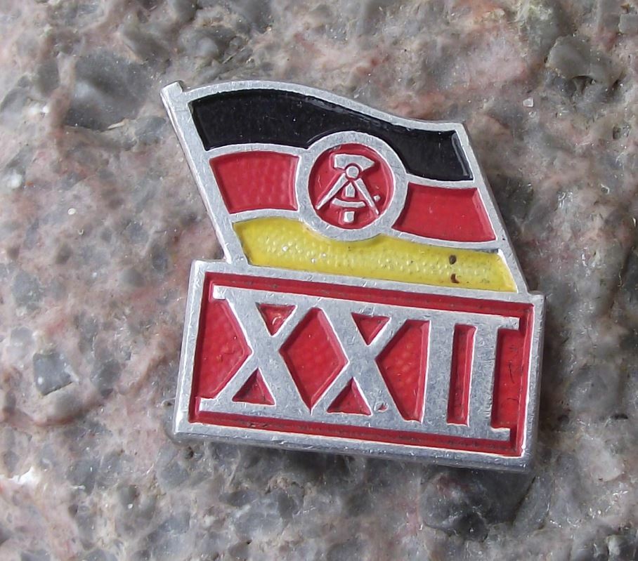 1971 East Germany DDR GDR 22nd Anniversary German GDR Commemorative Pin Badge - Badgecrazy