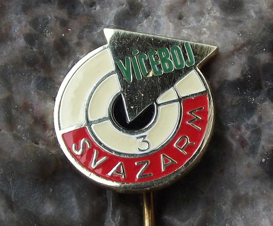 Vintage Svazarm Czech Army Military Reserves All Round Training Award Pin Badge - Badgecrazy