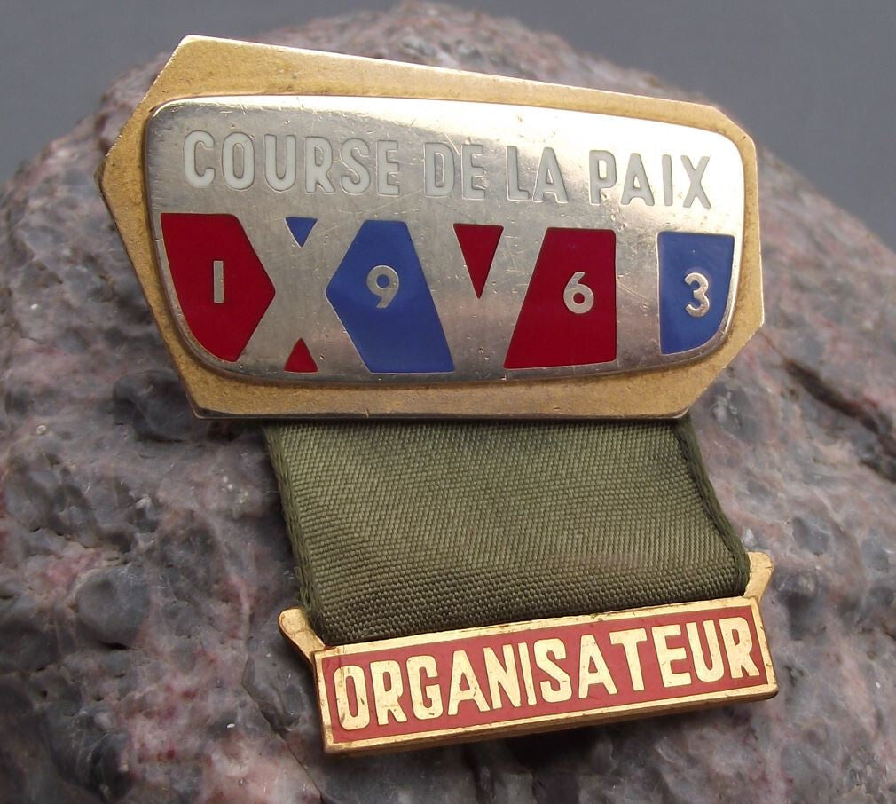 1963 Course de la Paix Peace Race WBP Cycling Cycle Tour Organiser ID Pin Badge - Badgecrazy