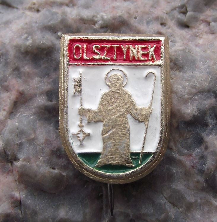 Vintage Olsztynek Polish Poland City Heraldic Crest Coat of Arms Pin Badge - Badgecrazy