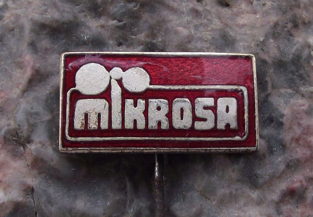 Antique Mikrosa VEB German Engineering Grinding Tools Advertising Pin Badge - Badgecrazy