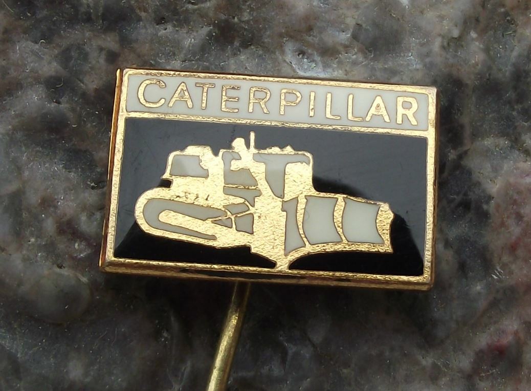 Antique Caterpillar Inc Bulldozer Engineering Company Heavy Machines Pin Badge - Badgecrazy
