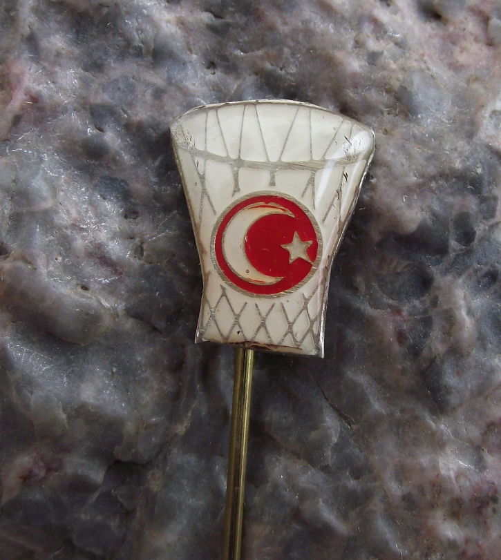 Antique Turkey Turkish Basketball Federation Association Members Pin Badge - Badgecrazy