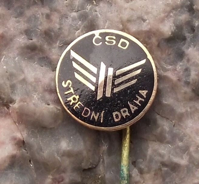 Vintage Czechoslovakia Czech Railway CSD Central Region Rail Train Pin Badge - Badgecrazy