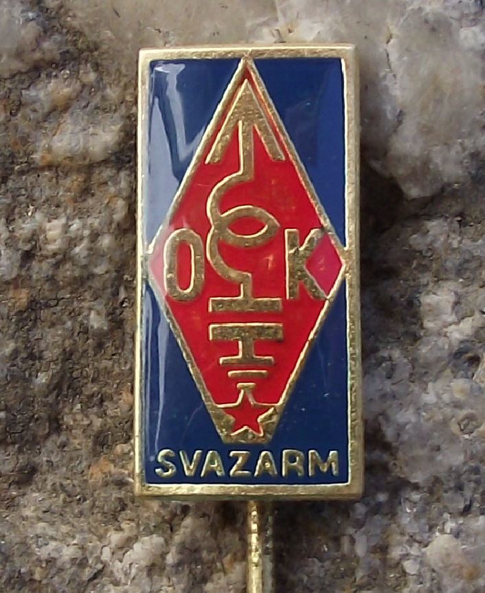 Vintage Svazarm Czech Symbol OK Army Reserve Military Radio Operator Pin Badge - Badgecrazy