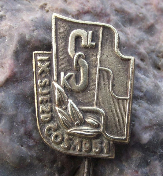 1951 Sokol Czechoslovakia Sports Association Organisation 9th Meeting Pin Badge