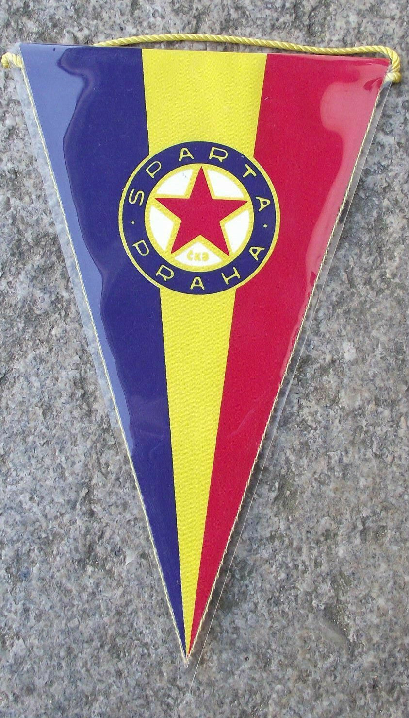 Vintage AC Sparta Prague Praha Czechoslovakia Czech Football Club Pennant Flag - Badgecrazy