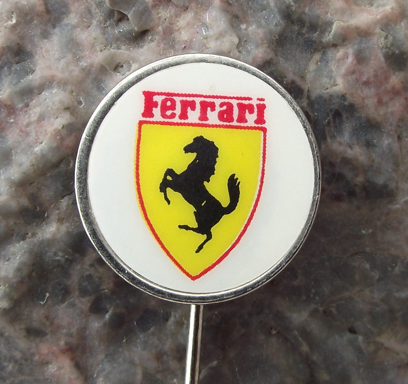 1980s Ferrari Italian Luxury Performance Sports Car Company Horse Logo Pin Badge - Badgecrazy