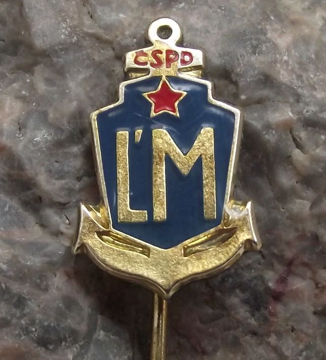 Czechoslovakia Peoples Militia LM Armed Worker Guard Dockers Harbor Pin Badge - Badgecrazy