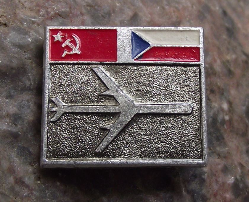 Soviet Czechoslovakia Russian Aviation Cooperation Aircraft Airlines Pin Badge - Badgecrazy