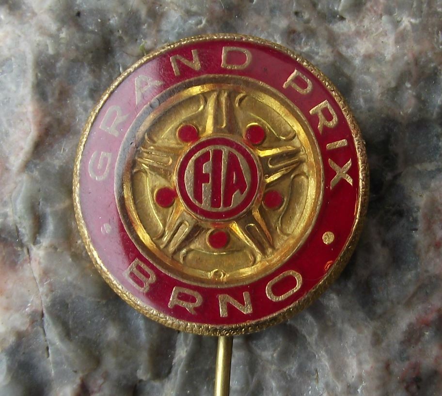 FIA Federation International Automobile Brno Grand Prix Car Wheel Race Pin Badge - Badgecrazy
