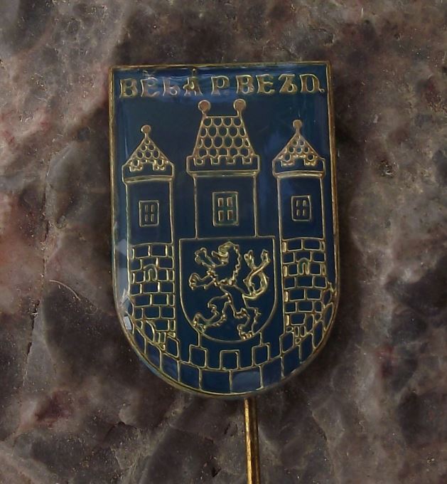 Bela pod Bezdezem Czechoslovakia Town Heraldic Crest Coat of Arms Pin Badge - Badgecrazy