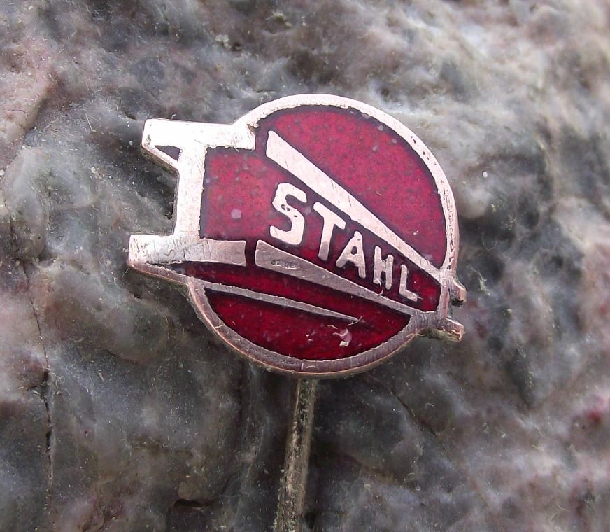 Antique Stahl German Steel Firm Company Engineering Girder Germany Pin Badge - Badgecrazy