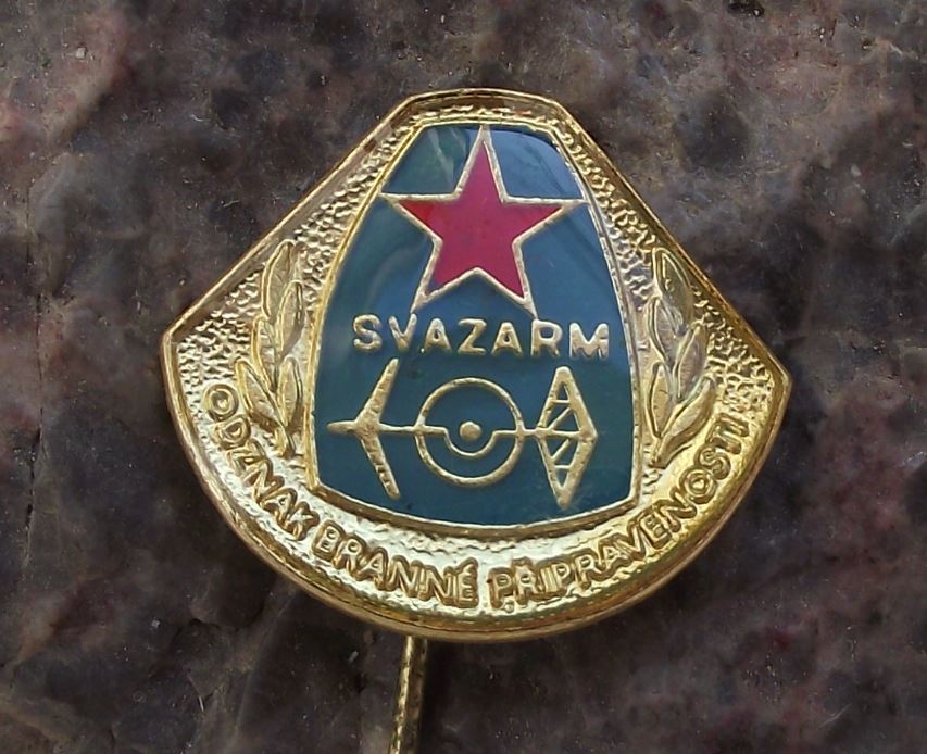 Svazarm Prepared for Defence Military Army Reserves Gold Award Pin Badge - Badgecrazy