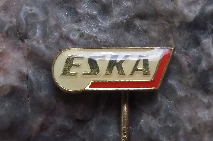 Vintage ESKA Bicycle & Motorbike Works Cheb Czechoslovakia Advertising Pin Badge - Badgecrazy