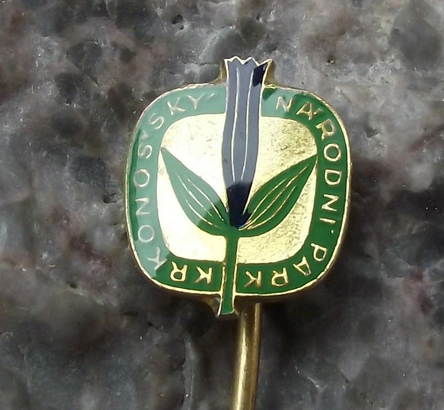 Krkonose National Park Campanula Blue Flower Czech Mountain Park Small Pin Badge - Badgecrazy