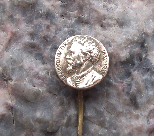 1932 Miroslav Tyrs Founder Sokol Movement Gymnastics Sports Education Pin Badge