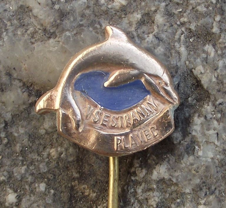 Golden Leaping Dolphin Childrens Swimming Award All Strokes Swimmer Pin Badge - Badgecrazy