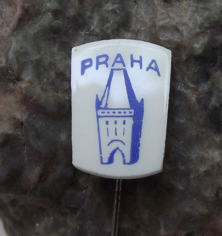 Antique Praha Prague Powder Tower Gateway Charles Bridge Souvenier Pin Badge - Badgecrazy