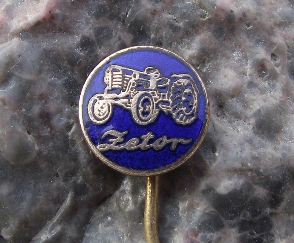 Antique Zetor Farm Tractor Worldwide Agriculture Crop Farming Pin Badge Blue - Badgecrazy