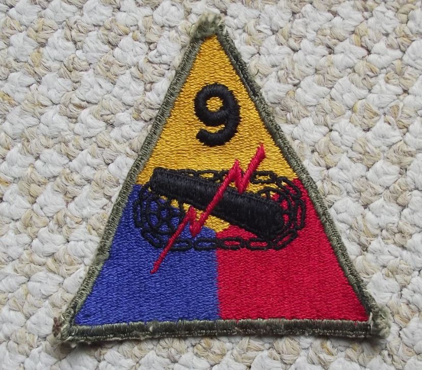 Original US Army 9th Armored Armoured Division Tank Czechoslovakia Uniform Patch - Badgecrazy