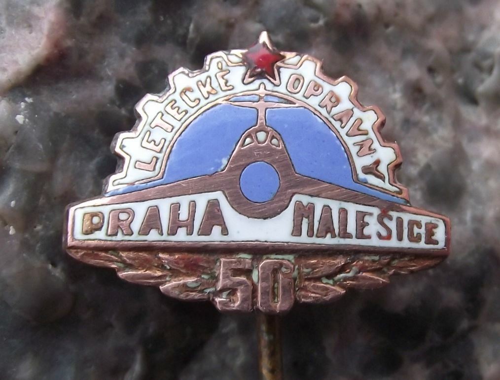1965 Czech Air Force Aircraft Repair Malesice Ministry of Defence Pin Badge - Badgecrazy