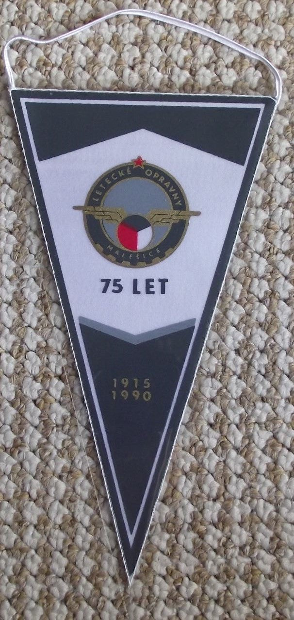 1990 LOM Malesice Military Aircraft & Helicopter Repair Facility Pennant Flag - Badgecrazy