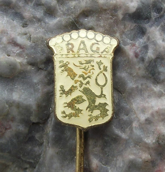 Antique Praga Auto Czech Veteran Vintage Car Czechoslovakia Lion Logo Pin Badge - Badgecrazy