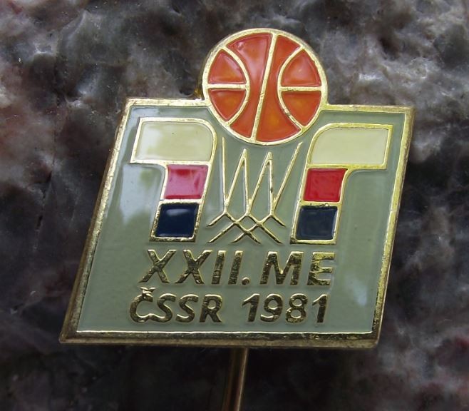 1981 FIBA Eurobasket Mens European Basketball IBF Championships Pin Badge - Badgecrazy