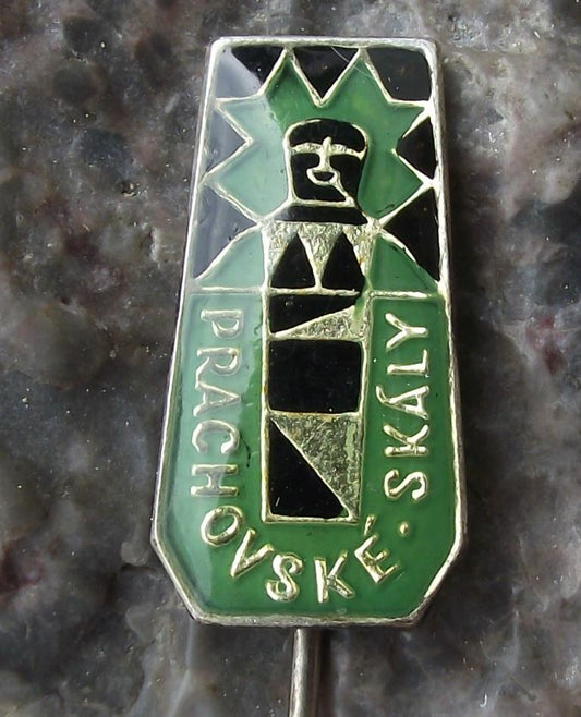Antique Prachovske Skaly Prachov Rocks Czech Climbing Resort Tourist Pin Badge - Badgecrazy
