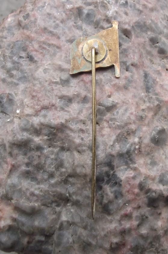 Antique USA United States of America Star and Stripes National Flag Pin Badge - Badgecrazy
