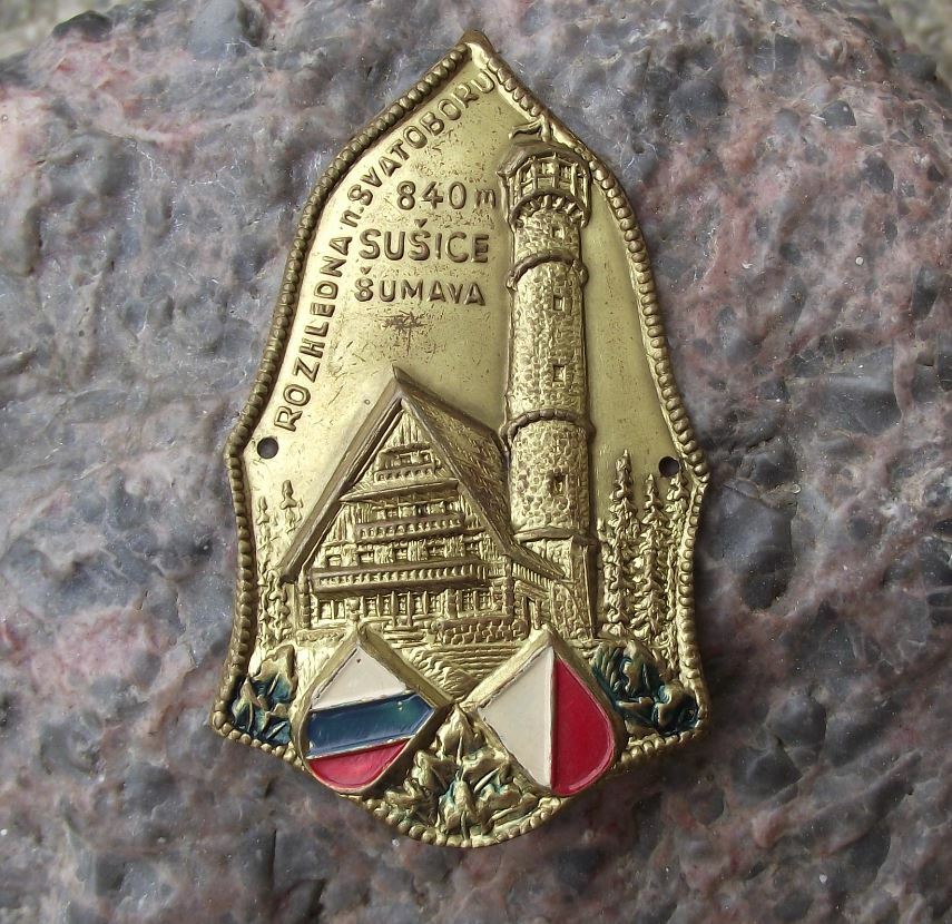 Sumava Susice 840m Lookout View Tower Climbing Hiking Walking Stick Stocknagel - Badgecrazy