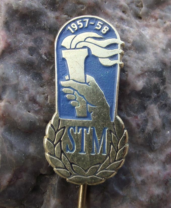 1959 STM Czechoslovakia Creativity Competition Communist Youth Pin Badge - Badgecrazy