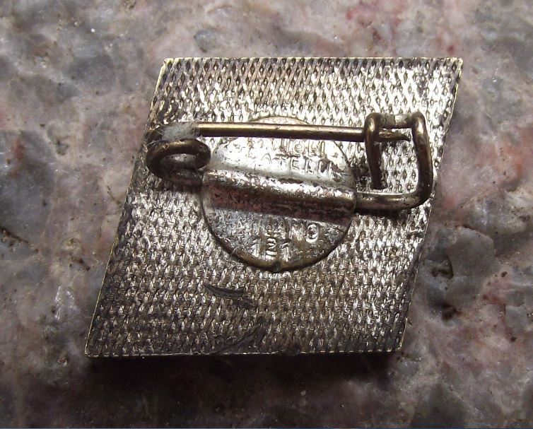 Antique Fiat Italian Car Maker Marque Capital Letter Logo Square Pin Badge - Badgecrazy