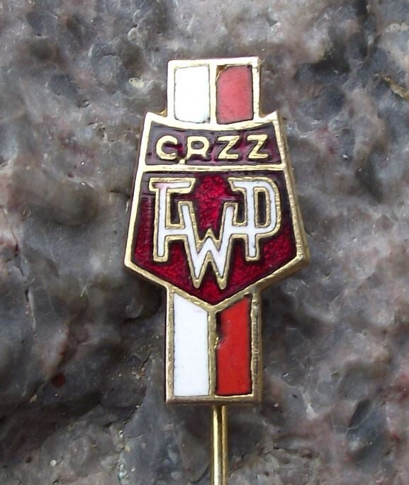 Vintage Poland Polish Central Trade Union CRZZ Workers Holiday Fund Pin Badge - Badgecrazy