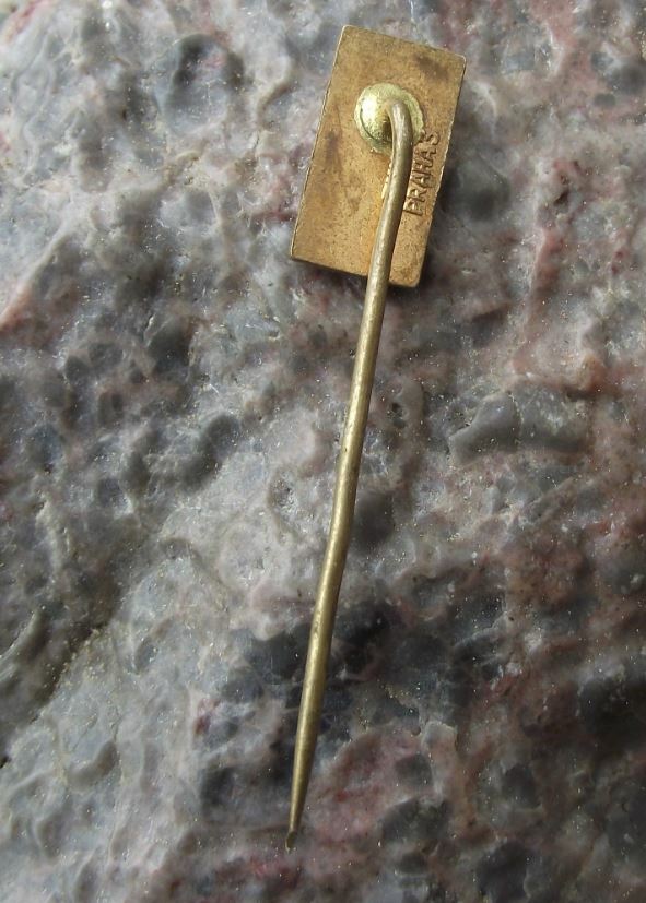 Antique As Czechoslovakia Traditional Craft Weaving Town Souvenier Pin Badge - Badgecrazy