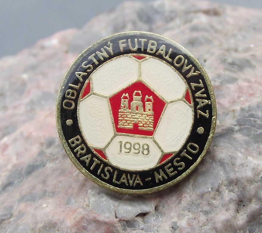1998 City of Bratislava Czech Regional Football Association Soccer Tie Pin Badge - Badgecrazy