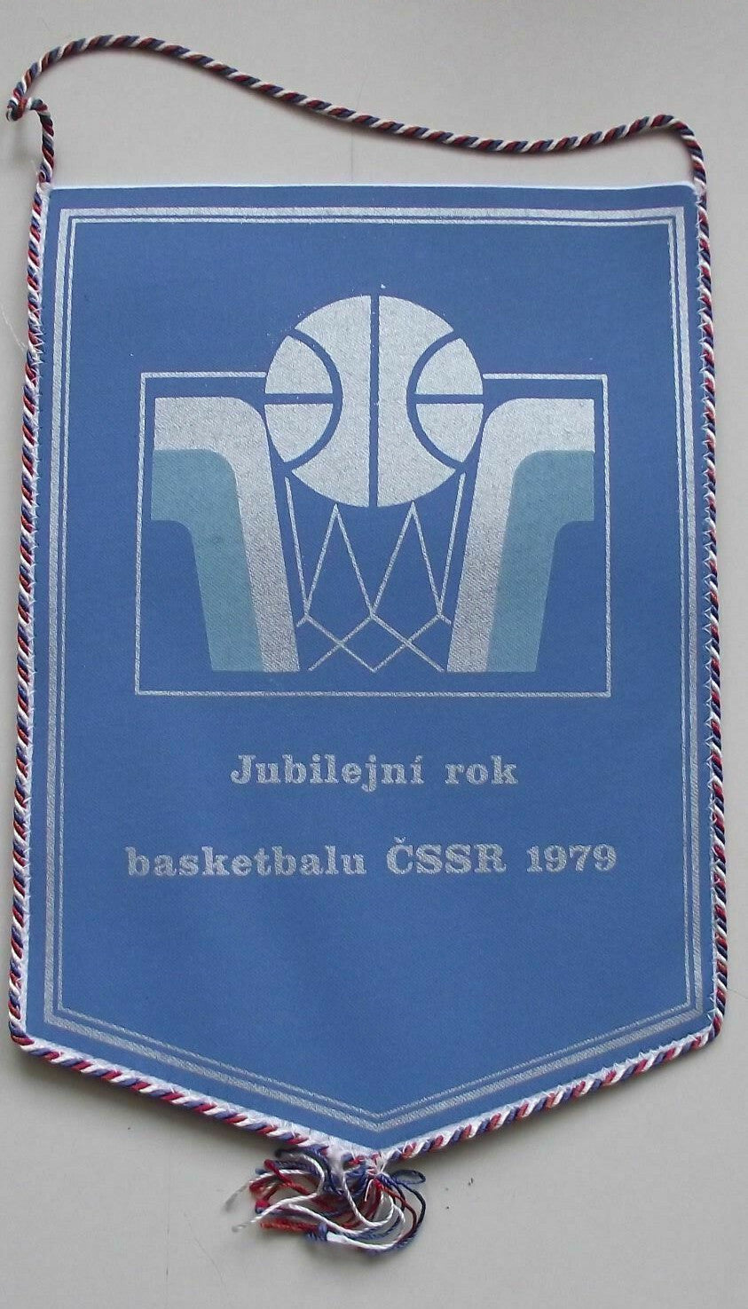 1979 Czechoslovakia Basketball Federation Association Anniversary Pennant Flag - Badgecrazy