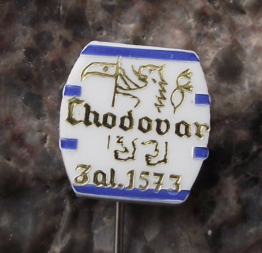 Vintage Chodovar 1575 Czechoslovakia Brewery Beer Lager Lion Motif Pin Badge - Badgecrazy