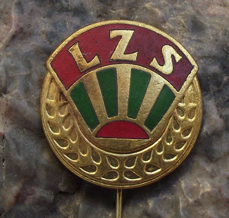 Antique Polish Poland LZS Sports Club Membership Members Rising Sun Pin Badge - Badgecrazy