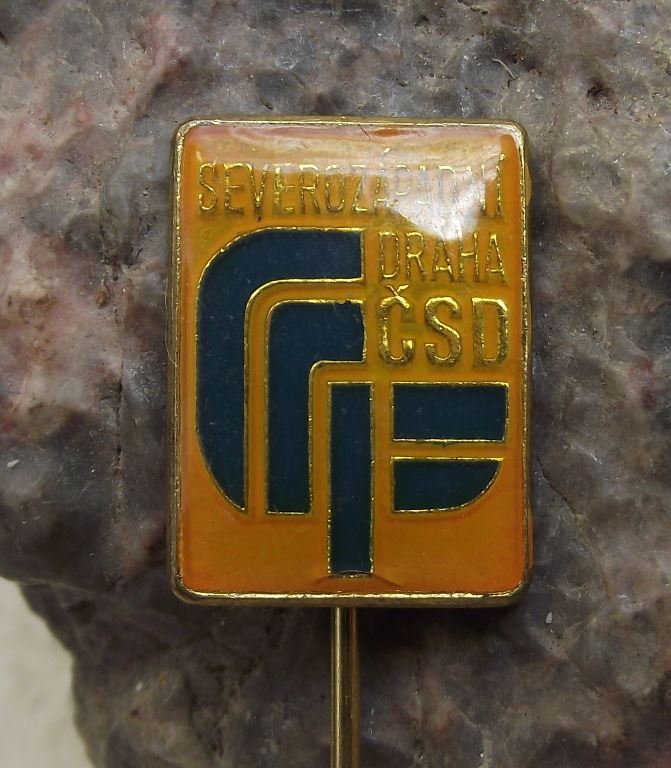 Vintage Czechoslovakia Railway System CSD North West Rail Network Pin Badge - Badgecrazy