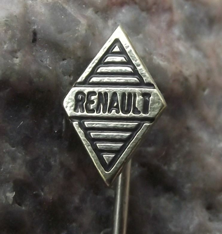 Vintage Renault French Car Maker Diamond Logo Small Advertising Pin Badge - Badgecrazy