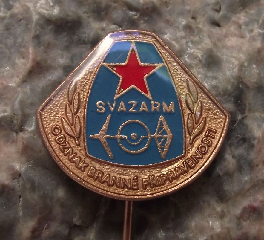 Svazarm Czech Army Reserves War Defense Ready Status Military Award Pin Badge - Badgecrazy