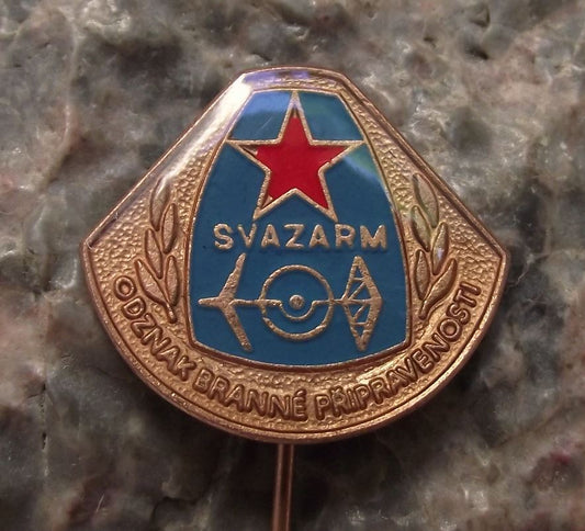 Svazarm Czech Army Reserves War Defense Ready Status Military Award Pin Badge - Badgecrazy