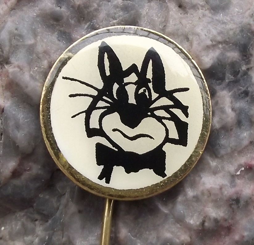 Antique Mr Jinks Hanna Barbera Huckleberry Hound Show Cartoon Cat Pin Badge 