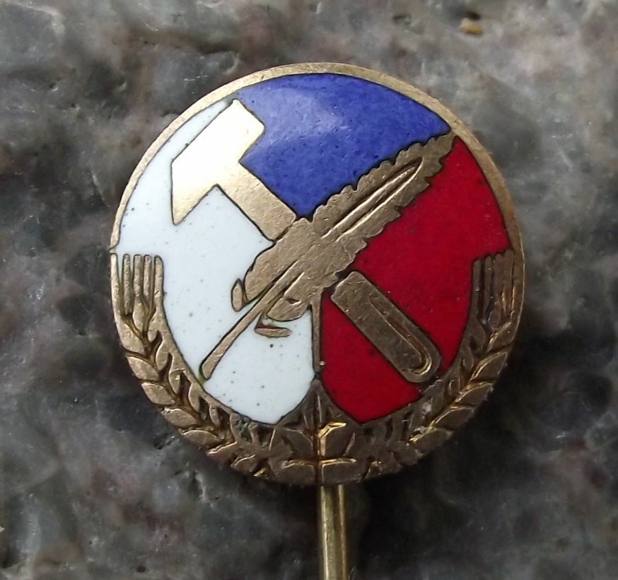 Vintage Czechoslovakia National Social Party Left Wing Political Party Pin Badge - Badgecrazy