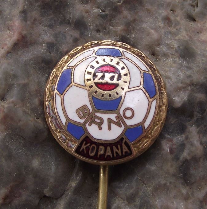 Antique ZKL Bearings Brno Kopana Soccer Football Club Supporters Ball Pin Badge - Badgecrazy