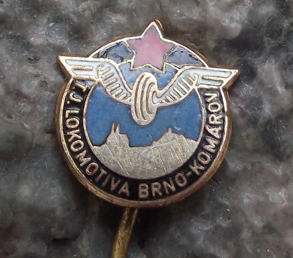 Antique Locomotive Lokomotiva Brno Soccer Czech Football Club Train Pin Badge - Badgecrazy