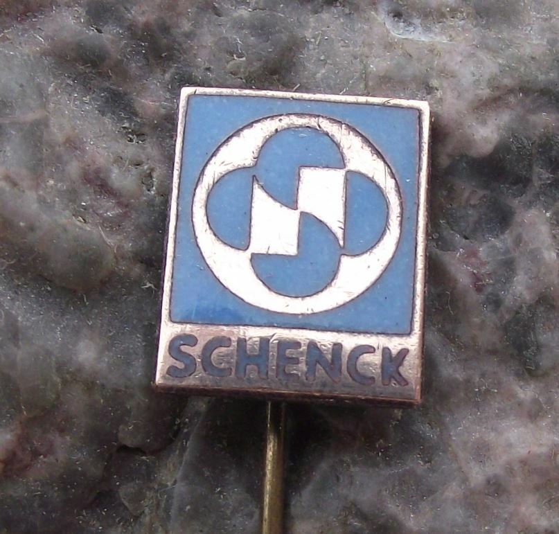 Vintage Schenck Weighing Feeding Screening Technologies Engineering Pin Badge - Badgecrazy